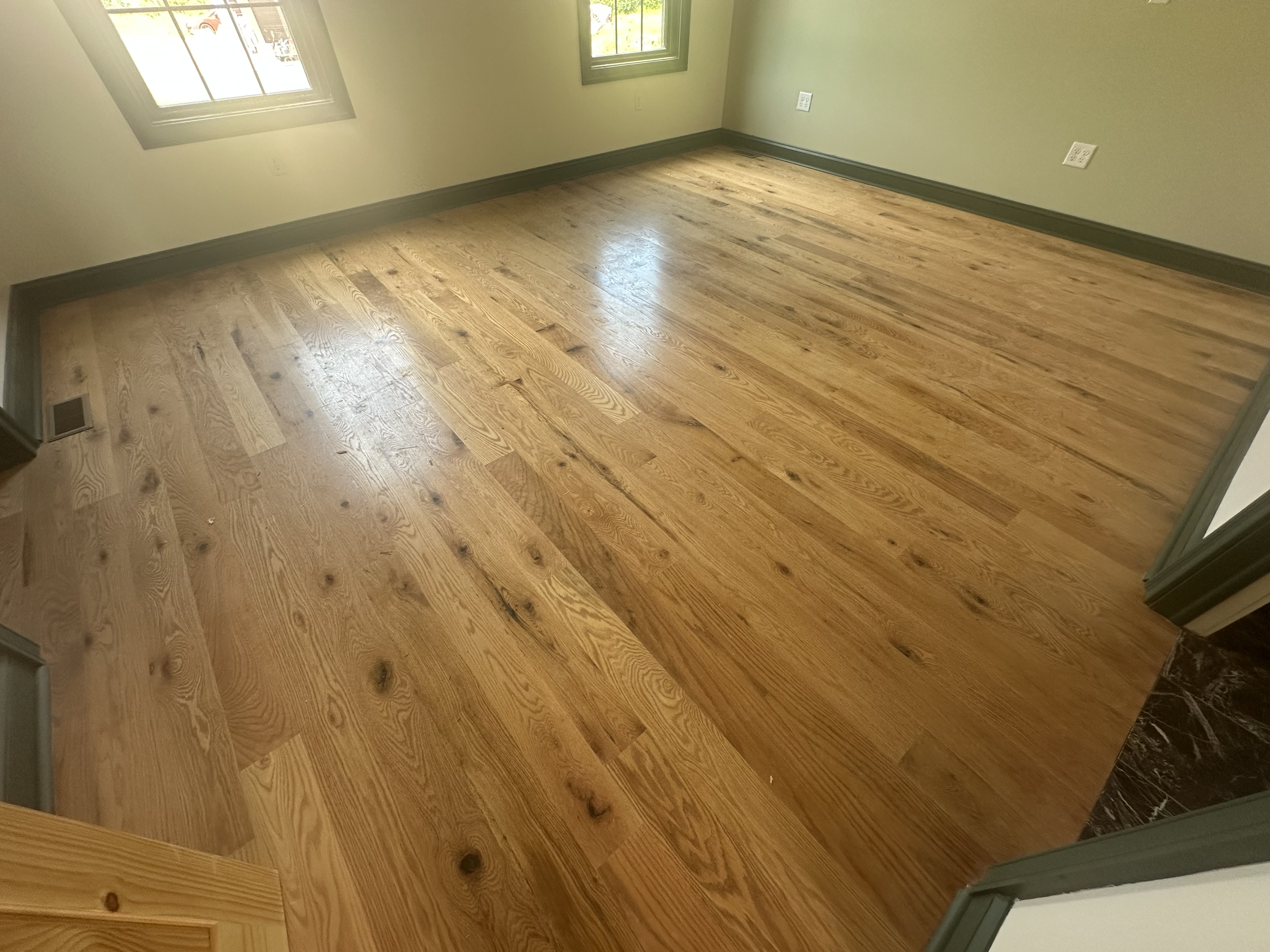 Post-construction cleaning before photo